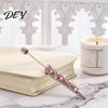 Creative Gift for Women DIY Beadable Pen, Bling Rhinestones And Faux Pearls Beaded Office Desk Accessories Black Ink Ballpoint Pen School Supplies