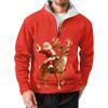 Men's Christmas Stand-up Collar Sweatshirt, Hot-selling Outdoor Casual Top With  Collar