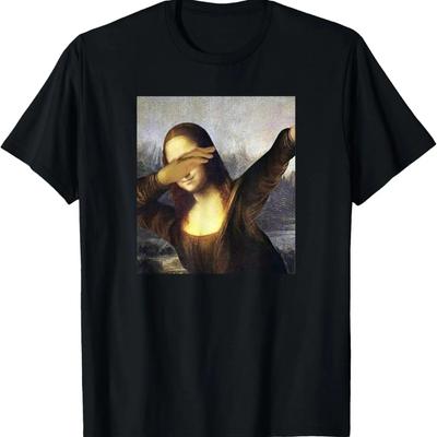 Dabbing Mona Lisa Dab vtipné Memes Dabbing Dab Zábavné Tričko