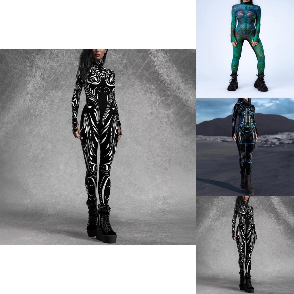 Halloween Adult Bodysuit With Stretch Fabric For Role Play And Costume Parties