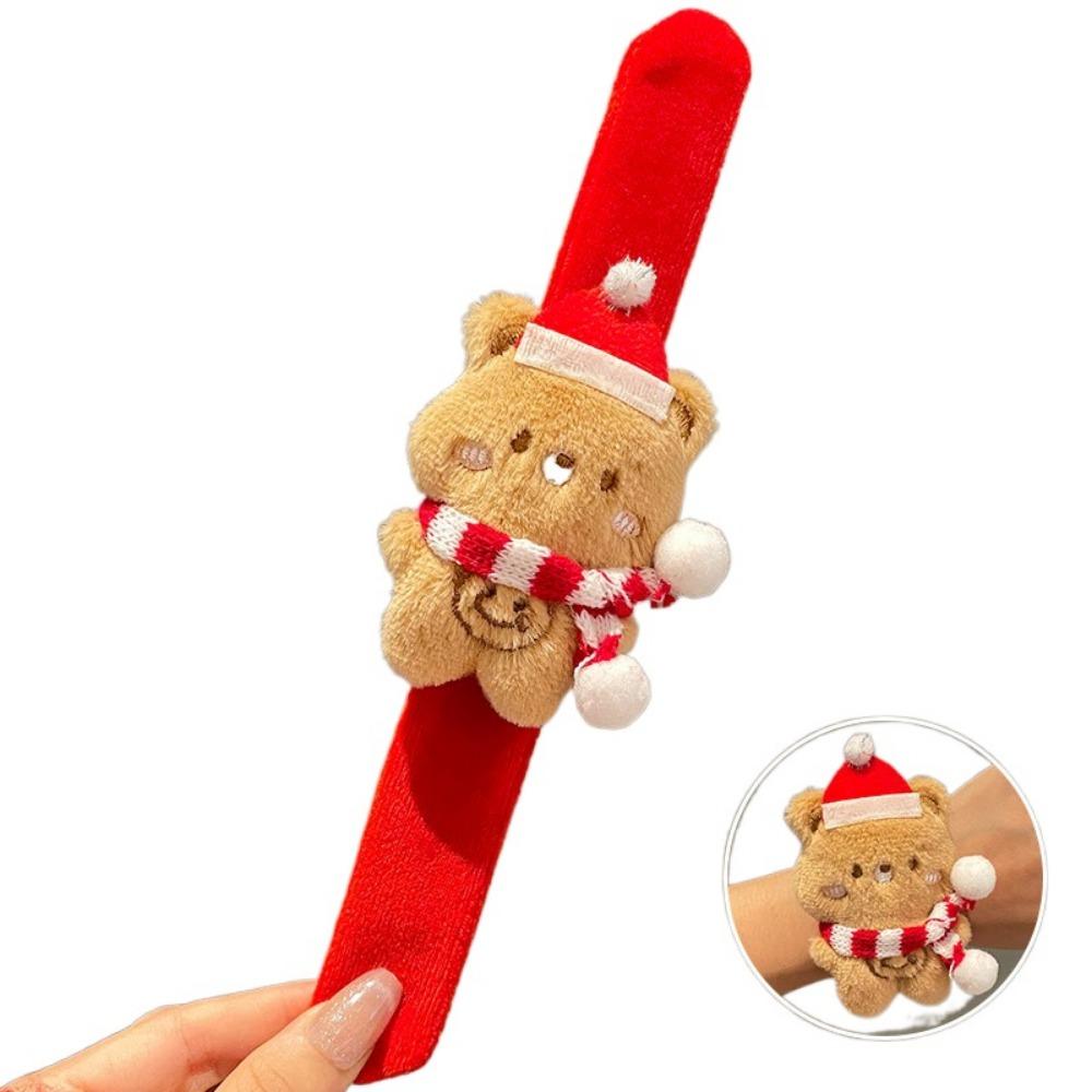 

Креативные плюшевые браслеты-хлопушки разноцветные рождественские украшения на запястье игрушка для новогодней вечеринки декор Bear
