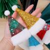20/1Pcs Mini Santa Hats Fork Knife Cutlery Holders Bag Wine Bottle Cover For Home Xmas Party Table Decoration New Year Kids Gift