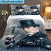 Sherlock Victorian Mystery 3pcs Bedding Set,Including 1pc Duvet Cover And 2pcs Pillowcases Perfect Gift for Christmas,Ideal for Bedroom, Dormitory