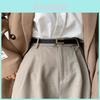 Trendy New Buttoned Waist Belt Korean Student Simple Versatile Denim Dress Long Shirt Decoration Belt Gold Silver Buckle