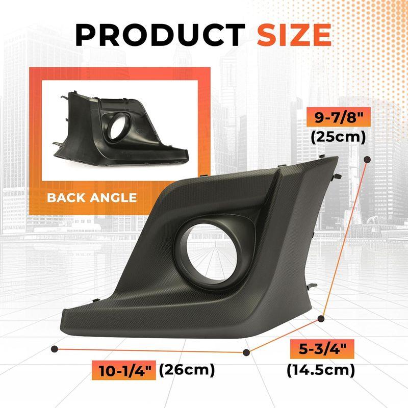 Left & Right Fog Light Bezel Cover for Subaru Crosstrek 2018- Front Bumper Fog Lamp Trim 57731FL092 57731FL082
