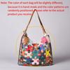 Fashion Women'S Bag Handmade Contrasting Color Leather Block Genuine Leather Women'S Bag Vegetable Basket Dual-Purpose Shoulder Bag Backpack
