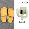 No-Drill Wall-Mounted Slipper Rack - Bathroom Storage Hook Shelf