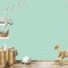 Mint and Sea Blue Checkerboard Wallpaper for Living Room and Bedroom 50x1000