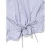 Women S Shirring Ribbon Woven Short Sleeve  Lilac 