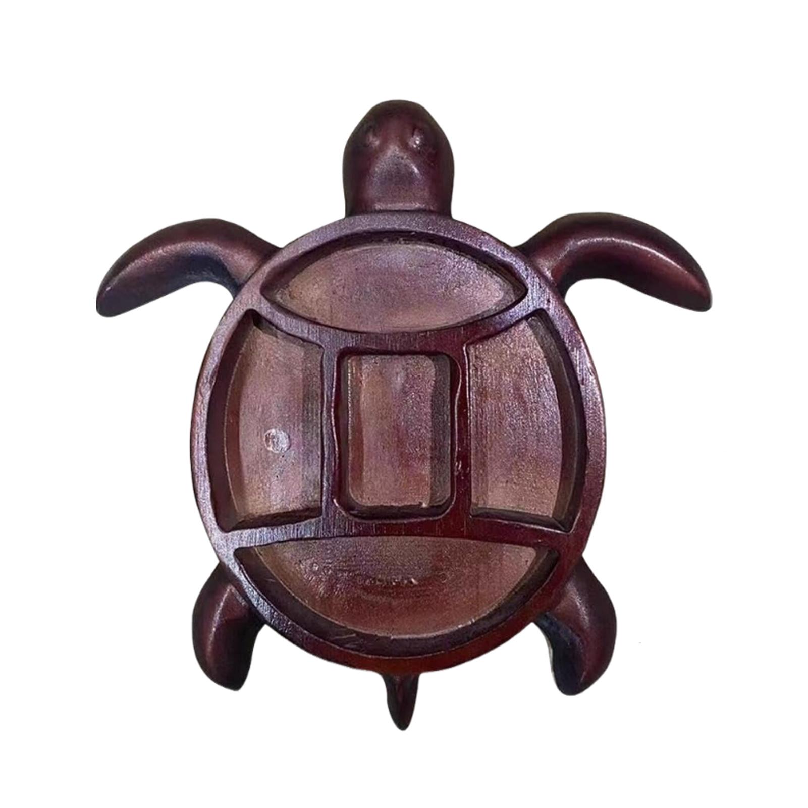 

New Portable Wooden Turtle Modeling Fruit Tray Kitchen Restaurant Party Table Decoration Sushi Food Tray Candy Snack Tray
