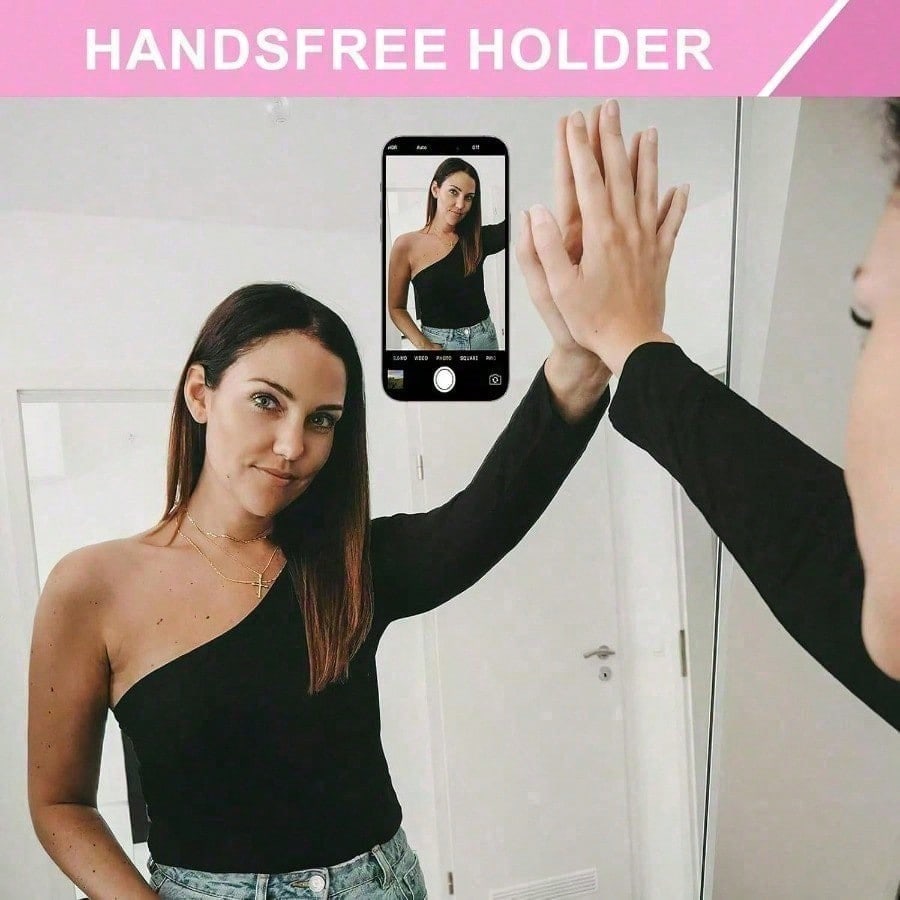 Silicone Suction Cup Phone Holder,Double Sided Suction Holder Back Of Phone Multifunctional Sticky,Anti-Slip Hands-Free