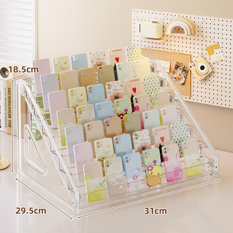 Acrylic Multi-Layer Display Stand for Mobile Phone Cases and Jewelry
