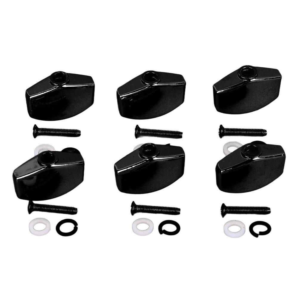 12PCS Plastic Guitar Tuning Pegs Black Guitar Machine Heads Guitar Tuning Keys For Acoustic Guitar
