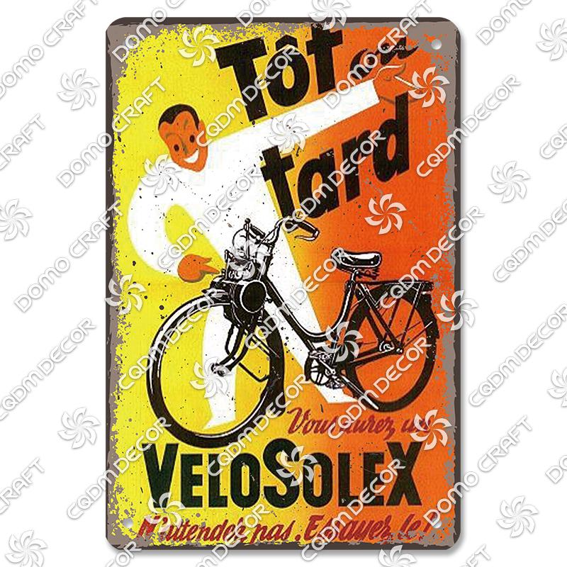 Pôster de Bicicleta Retrô Placas de Metal Estanho Ciclista Homens Mulheres Crianças Placa de Metal Decoração de Arte de Parede Garagem Bar Clube Sala de Estar Casa