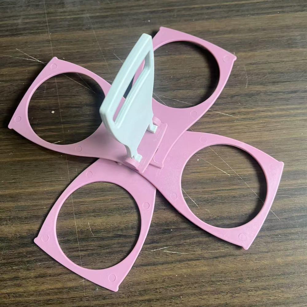 Versatile Plastic Foldable Cup Holder Anti Scalding 4-Cups Drink Carrier Rotating Carousel Cup Carrier Bar