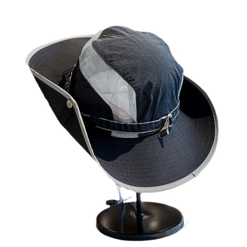 Bucket Hat Women's Summer Sun Protection Quick-drying Breathable Sun Hat Outdoor UV Protection Camping Fishing Mountaineering Hat Male Tide