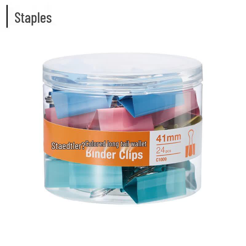 Staples C1009 Assorted Color Binder Clips