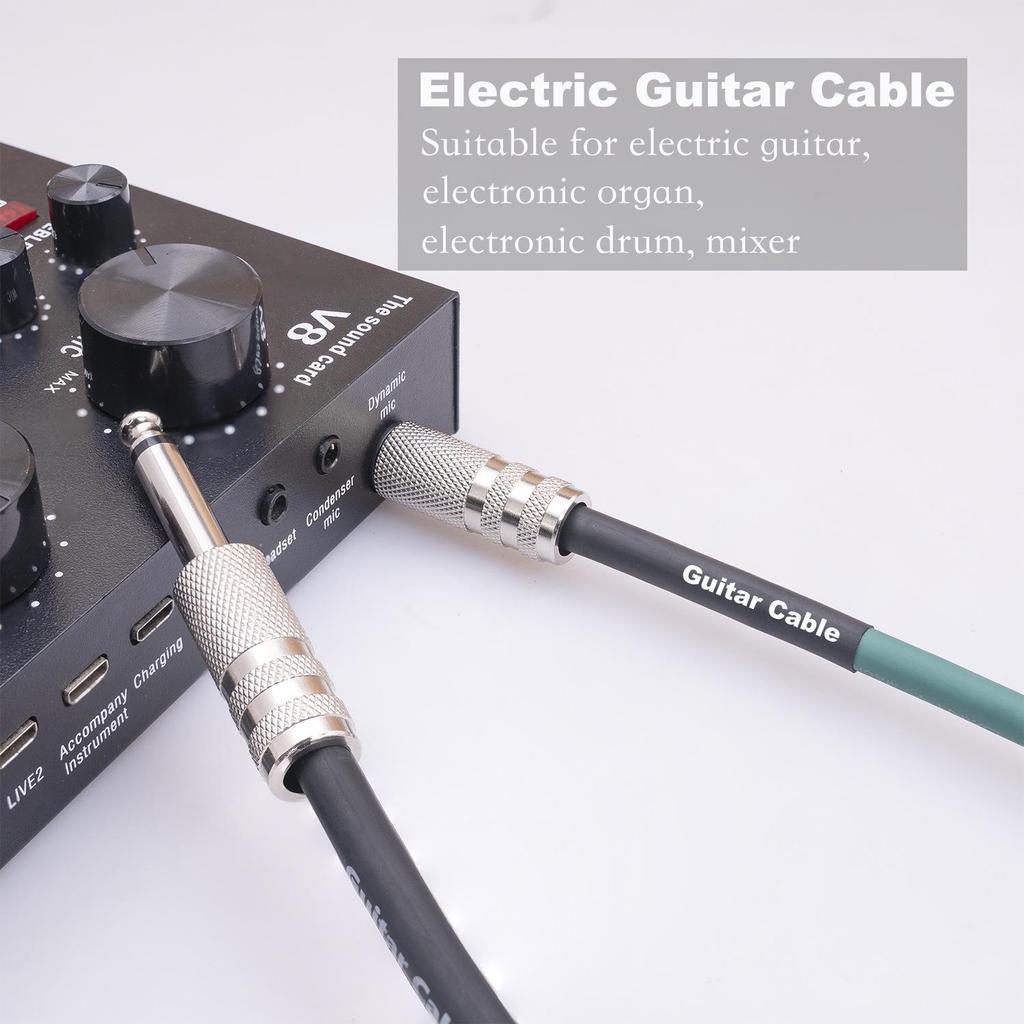 Double-Shielded 6.35mm Mono Electric Guitar Audio Cable