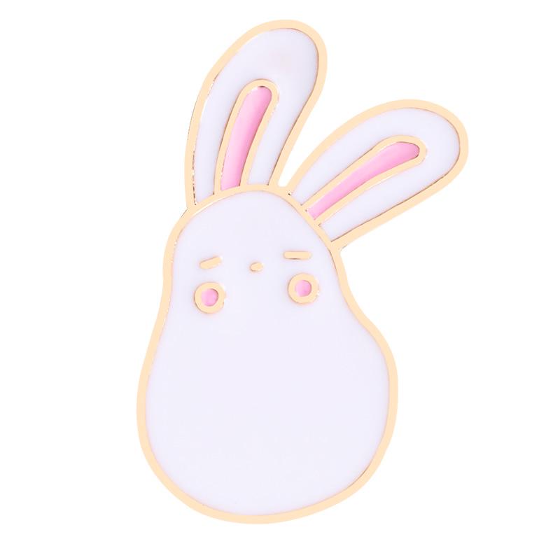 Korean Cartoon Rabbit & Carrot Brooch - Cute Versatile Lapel Pin for Students and Women
