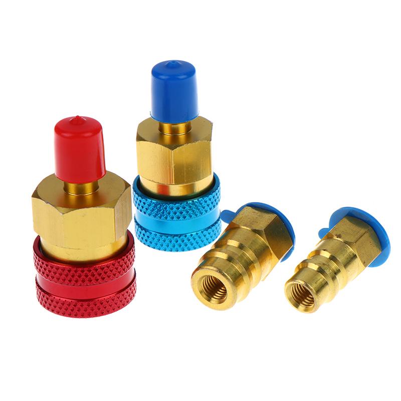 R1234Yf To R134A Quick Connectors Adapter For Car Ac Car Accessories Tools A/C Refrigerant Fluorinated Liquid Connector