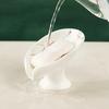 NEW 1PC Ceramic Leay Shower Soap Holder Bathroom Suppliesaf Shape Box Water Guide Hole Dish Storage Plate Tr