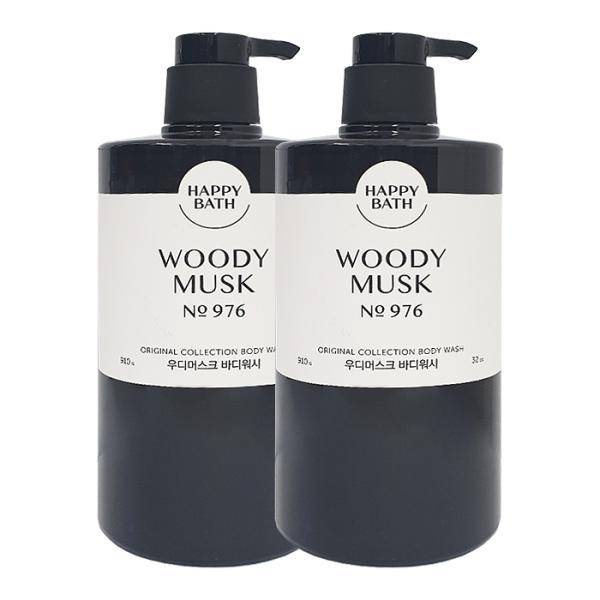 HAPPY BATH Original Collection Woody Musk Body Wash 910g x2