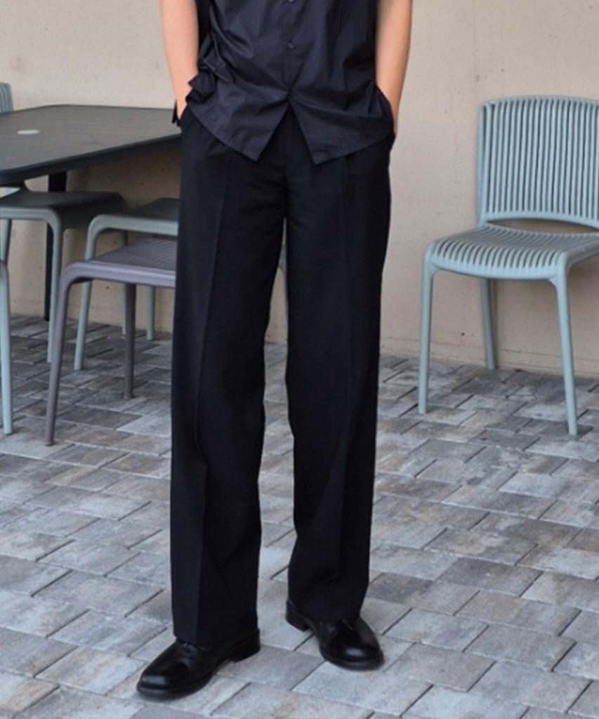 MINDBRIDGE Do Good_Wide Single-Pleat Coolmax Elastic Waist Slacks - 2 Colors