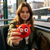 Stress Relief Balls 1/5Pcs DIY Christmas Toy Reindeer Snowman Ball with Detachable Expression Accessory Soft Squeeze Sensory Party Favors Fidget