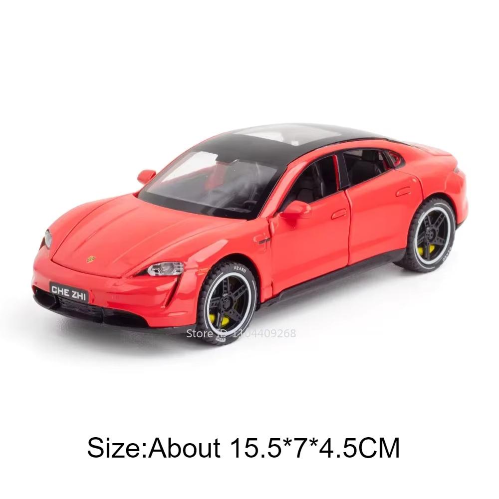 1:32 Cayenne Turbo Taycan Luxus-Automodell Spielzeug Druckgussmetall Sound Licht Rückzieher Miniatur-Supersportwagenmodelle Weihnachtsgeschenke