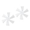 2pcs 6 Inch RV Vent Fan Blade High Efficiency RV Bathroom Roof Vent Fan Blade for Heng's White