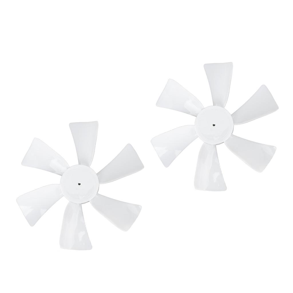 2pcs 6 Inch RV Vent Fan Blade High Efficiency RV Bathroom Roof Vent Fan Blade for Heng's White