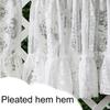1Pc Short Curtains Window Wine Cabinet Door Polyester French Style Lace Kitchen Small Valance Jacquard Half Tulle Ruffle Curtain