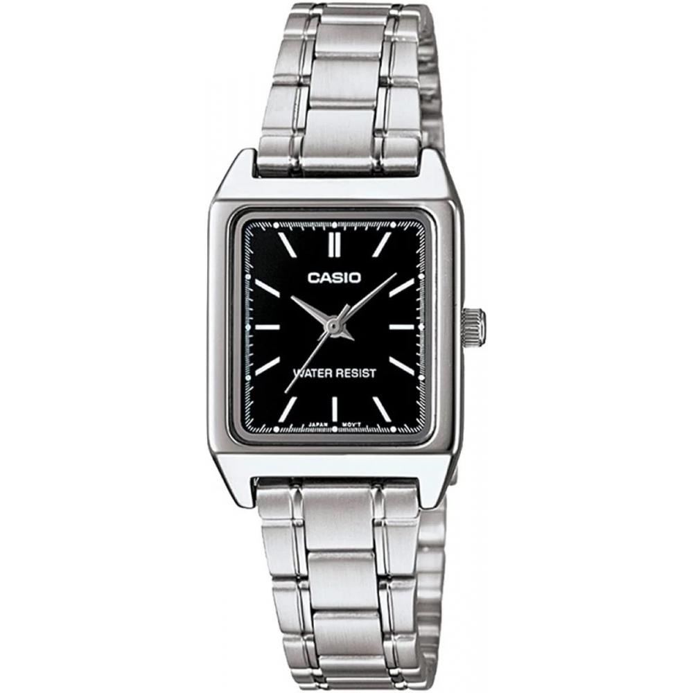

Casio Ltp V007d 1e [Casio] Standard Quartz Ladies Wristwatch Black Silver Metal Band Overseas