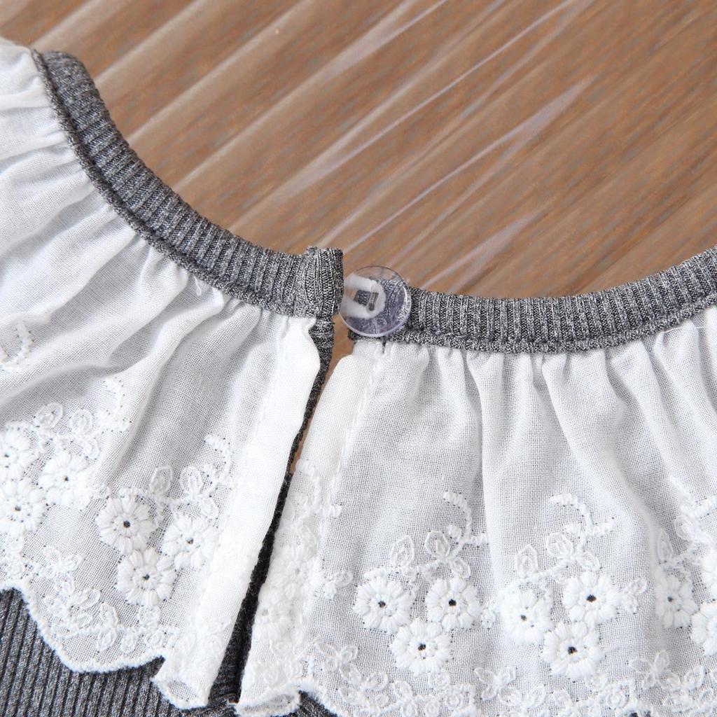 Cross-Border Girls' Summer Two-Piece Set: Ruffle Collar Vest with Flare Pants