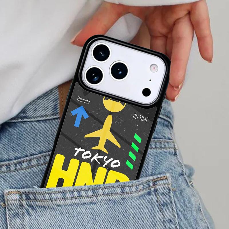 Funny Airport Code Phone Case for iPhone 16e 15 14 13 12 17 Pro Max Plus Air 17pro Cover Coque