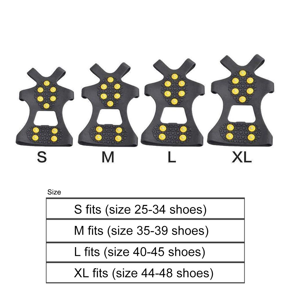 10 Teeth Climbing Crampons Anti-Slip Mountaineering Cleats Unisex Bundled Crampons Walking Hiking Accessories