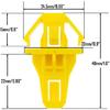 10x for Nylon Car Fastener Grille Bumper Moulding Clips for Honda for CR-V 2012 2013 2014 91578-T0A-003 Yellow