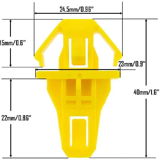 10x for Nylon Car Fastener Grille Bumper Moulding Clips for Honda for CR-V 2012 2013 2014 91578-T0A-003 Yellow
