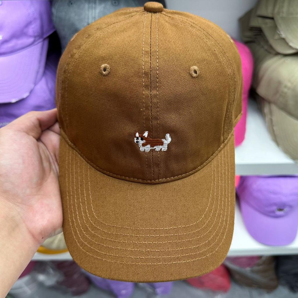 Women's Spring and Summer Korean Version Cute Cartoon Puppy Embroidered Soft Cotton Baseball Cap Couple's Baseball Cap Showing Small Face