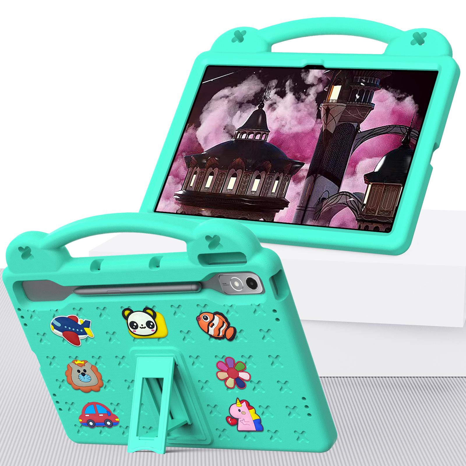 

Kids Case for Tab P12 12.7 inch TB-370FU TB-371FC Xiaoxin Pad Pro 12.7 TB375FC TB373FU EVA Bear Handheld Tablet Cover TabP12 12.7 TB-370FU мятный зеленый
