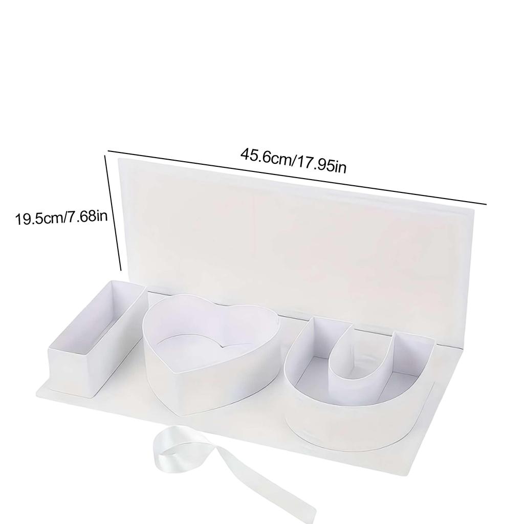 Flower Letter Box with I Love U Design Empty Cardboard Fillable Gift Box for Valentine Day Anniversary Romantic Occasions