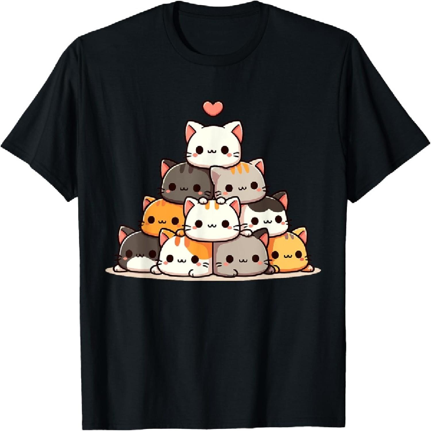 Cat Cute Cats Anime Kawaii T-Shirt XXXXXL разноцветный