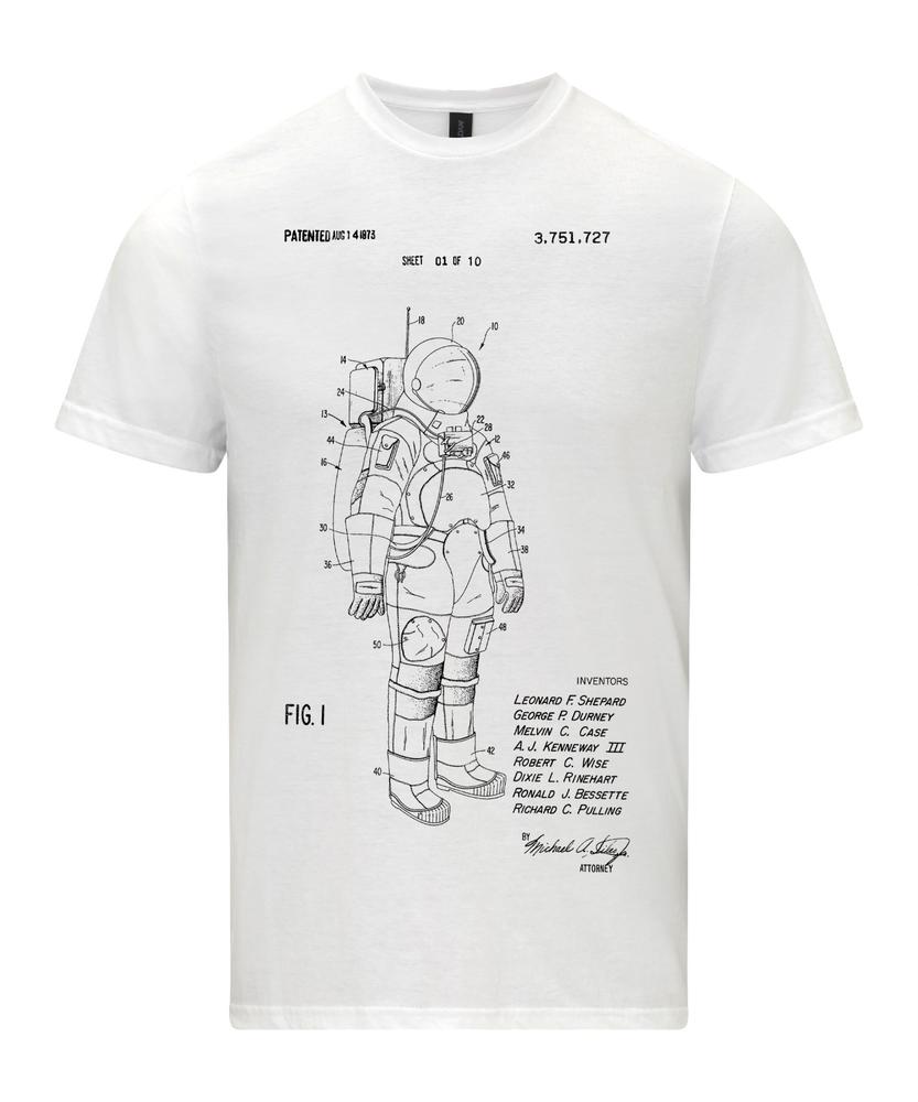 Apollo Astronaut Space Suit Patent NASA Mission TShirt 2XL