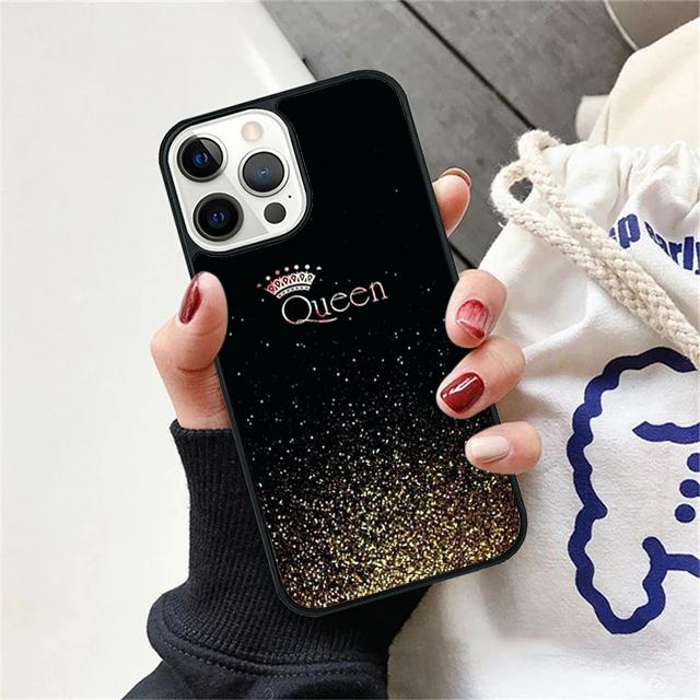 Koningin prinses kroon Coque Shell Voor iPhone 17 Air 15 16 14 13 12 Pro Max 11 Pro Max Plus Telefoonhoesje Cover