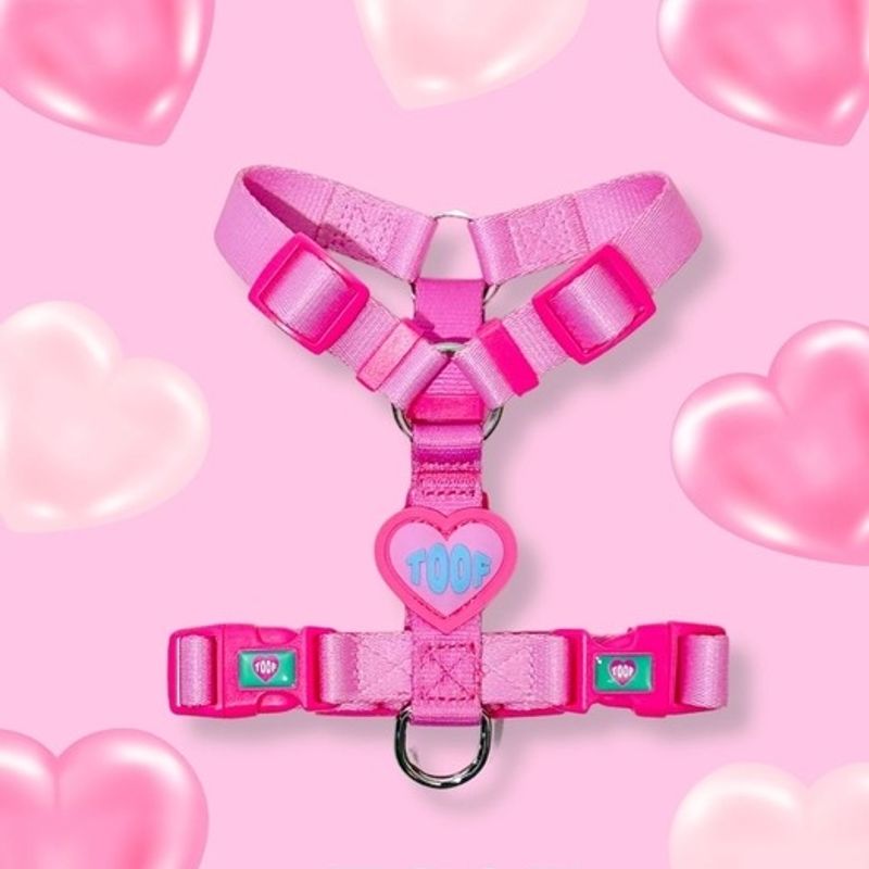 TOOF HEART LOGO H HARNESS - PINK