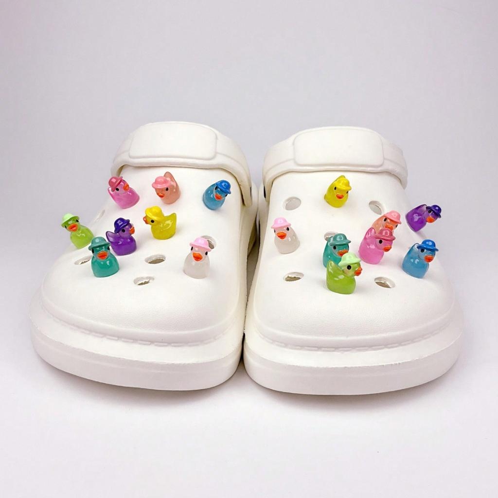Duck Design Shoe Decorations Fashionable Glow In The Dark Shoe Decorations for Clogs