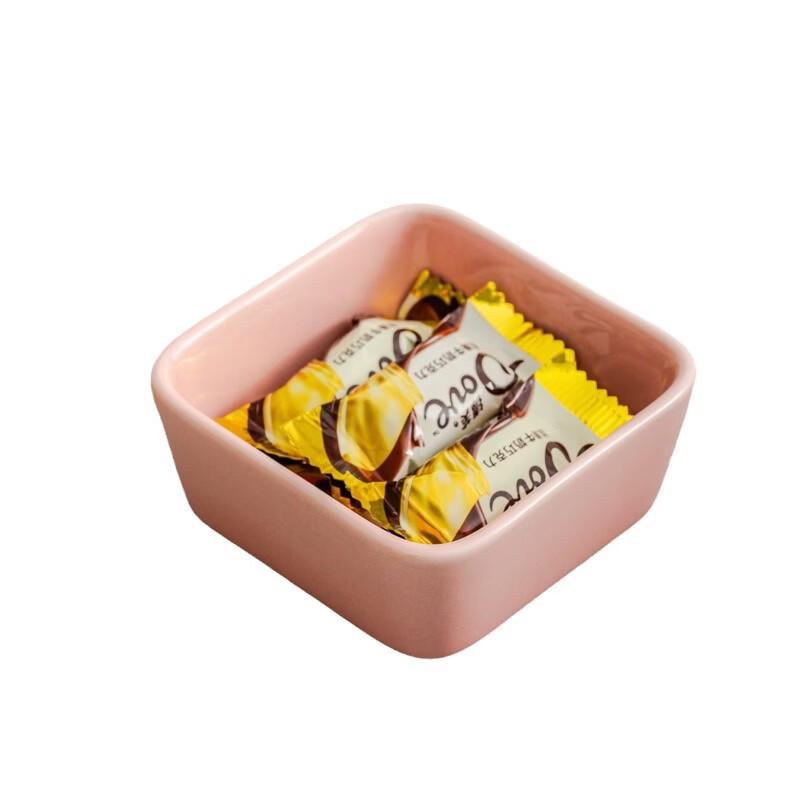 Ceramic Divided Snack Platter with Bamboo Tray