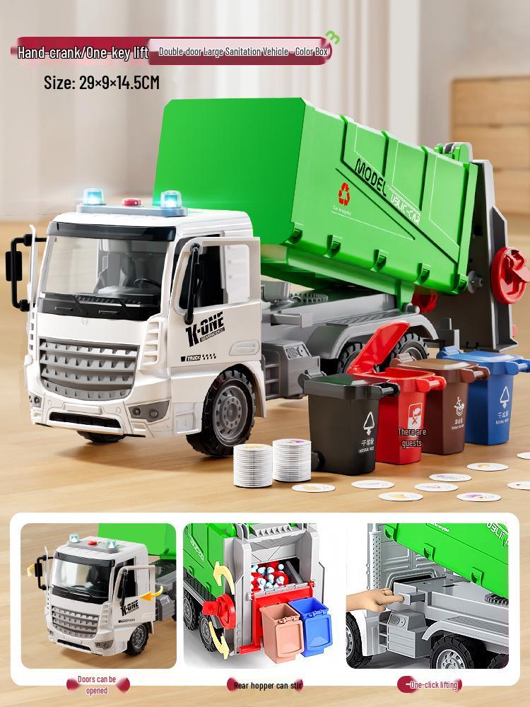 

Большая Прочная Модель Мусоровоза для Уборки и Сортировки Мусора для Детей