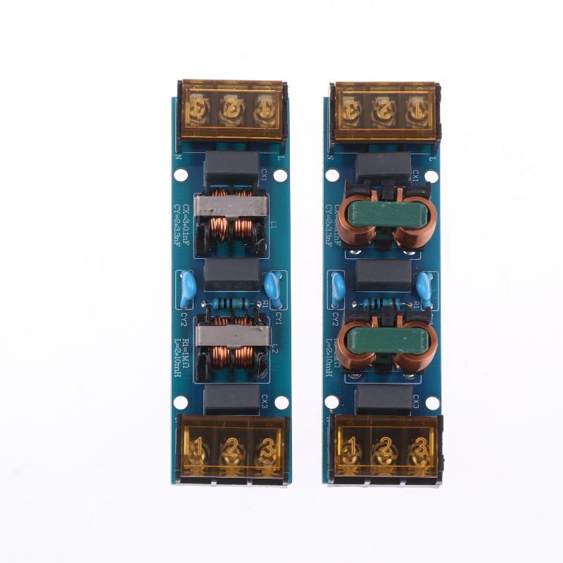 6A 25A EMI Filter Power Filter Board High-frequency Two-stage Power Low-pass Filter Board EMC Audio Amplifier Purifier