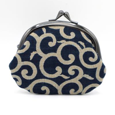 Maruzen Cotton Clasp Case with Arabesque X 12 Made In Japan with Traditional Japanese Patterns 3.3-inch Wallet/Coin Pattern, Approx. 10.5 Cm,